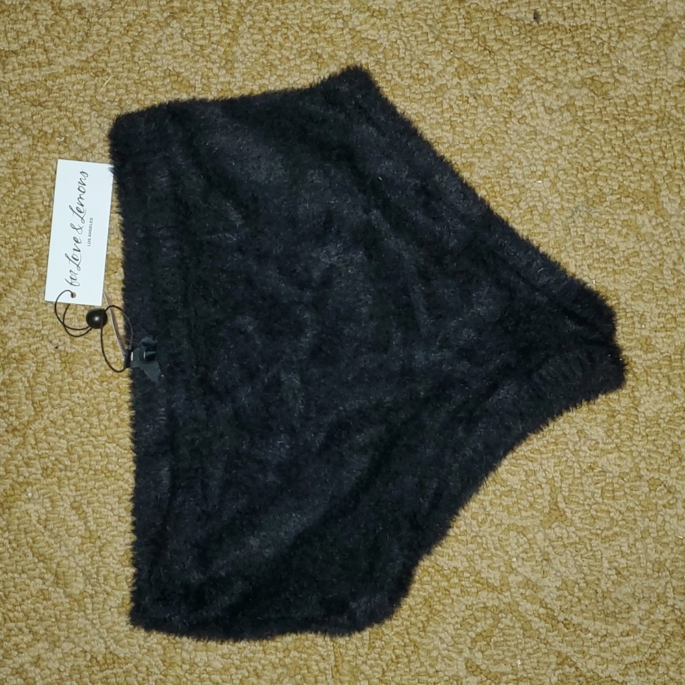 NWT Victoria's Secret  for Love & Lemons Large Black Bottom